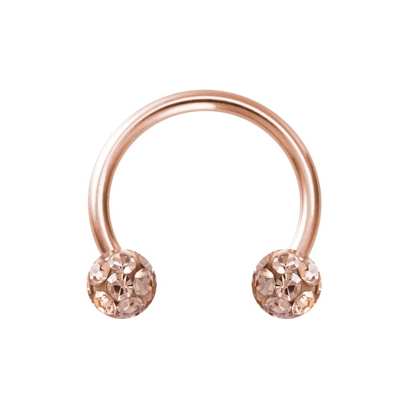 Anillo para el tabique de la nariz, joyería para Piercing de herradura, 16G, pendientes Tragus de hélice para cartílago, Aro para Piercing de labio, retenedor de 8mm, 1 unidad: rose gold / 10mm