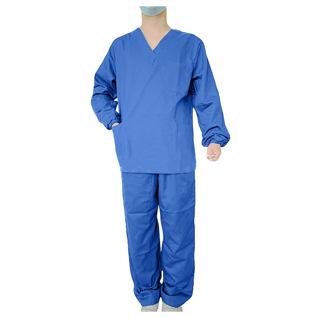 Nurses Healthcare Tunic Hospitality Maid Nurses Carers Therapist Dentist Uniform For Spary Painting Decorating Clothes Overall: Blue / XXXL
