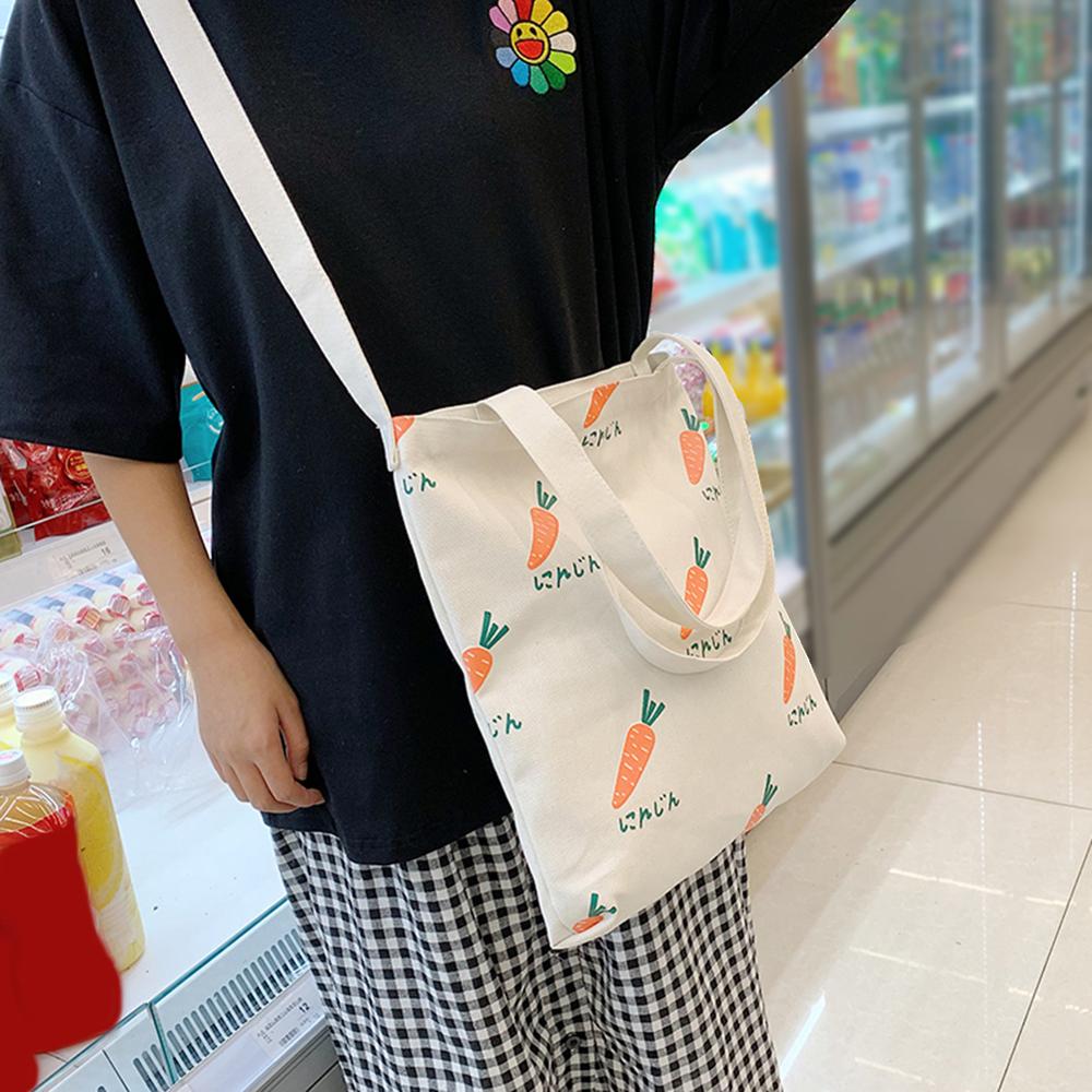 Kvinnor canvas casual axel crossbody väska kvinnlig enkel stor kapacitet dam messenger handväska