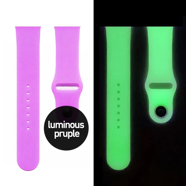 Bracelet lumineux en Silicone pour Apple Watch, Ultra 2, 49mm, 45/41mm, Sport, pour Iwatch 8 7 6 5 4 Se 44mm 42mm 40mm 38mm: XXL / Black Yellow