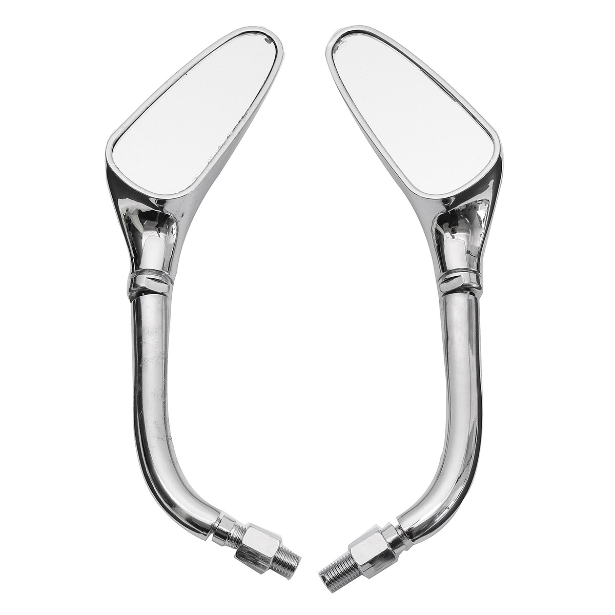 Paire de rétroviseurs latéraux chromés pour moto Honda pour Kawasaki pour Suzuki pour Yamaha