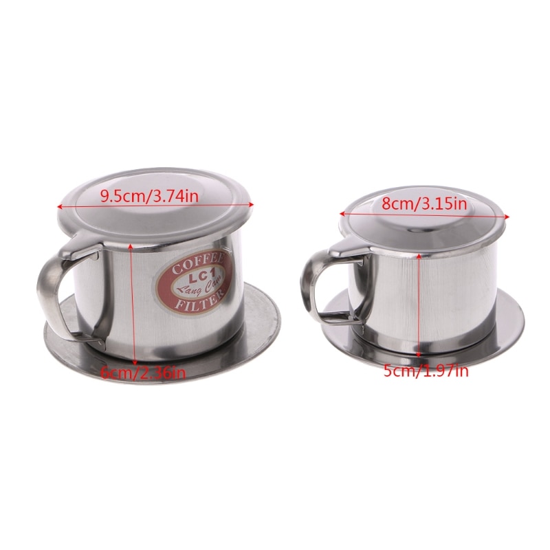 Vietnamese Coffee Filter Stainless Steel Maker Pot Infuse Cup Serving Delicious
