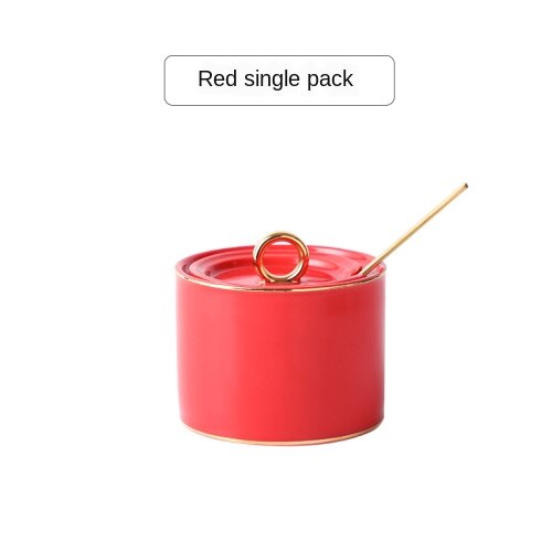 Seasoning box ceramic seasoning jar seasoning can kitchen using Nordic seasoning combination set seasoning bottle salt cans.: Green