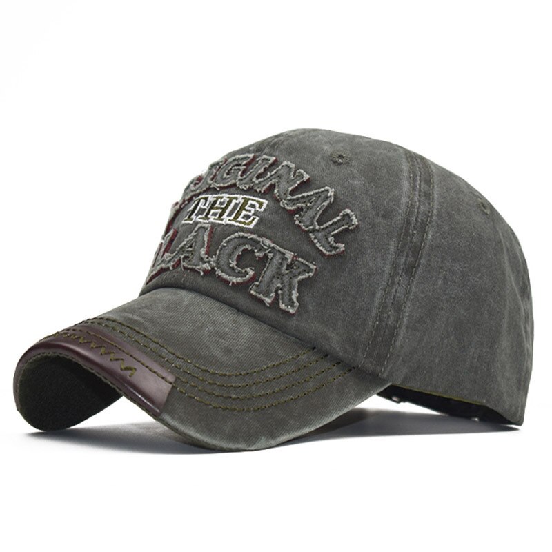 Verstelbare katoenen baseballpet voor heren, vintage snapback pet voor dames, streetwear, distressed, gescheurde hiphoppetten: A1