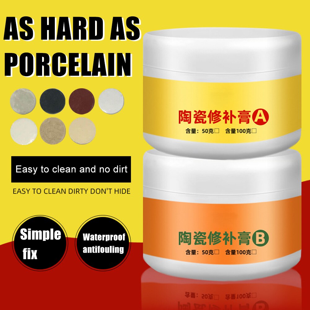 Tile Repair Agent Paste Tub Repair Kit White Tile Shower Repair Kit for Fiberglass Porcelain Ceramic Fix Crack F2