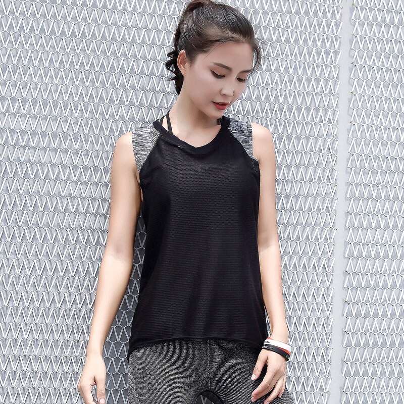 CRZ YOGA Vrouwen Sport Tank Top Racerback Mouwloze Yoga Tops Zomer Fitness Tops Gym Lichtgewicht Sport Top Blauw linnen XL