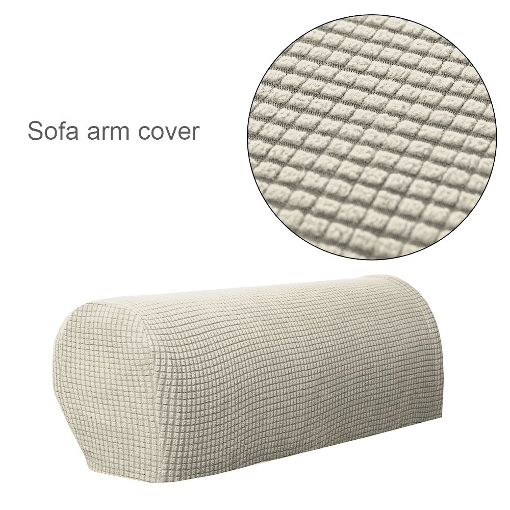 Antiskli sofa armlenemøbelbeskyttelse for stoff og skinnsofa 2 stk pluss fløyels stretch sofa armlenetrekk