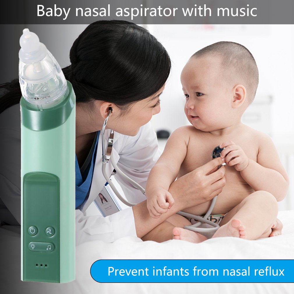 Baby Nasal Aspirator Baby Nose Sucker Snot Sucker For Baby Nose Cleaner Automatic Sucker For Infants With Music Light