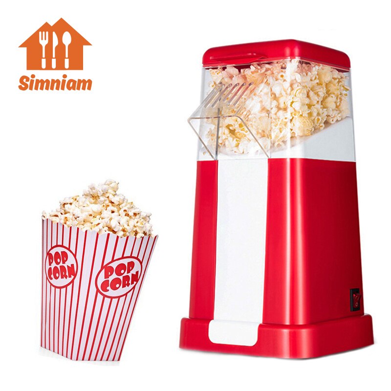 1200W Electric Corn Popcorn Maker Household Automatic Mini Air Popcorn Making Machine DIY Corn Popper Children