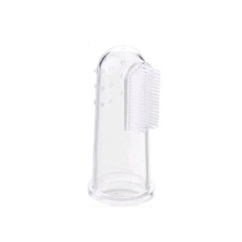 1pcs Finger Toothbrush With Storage Box Transparent Silicone For Cleaning Small Teeth And Massage Gum Toothbrush