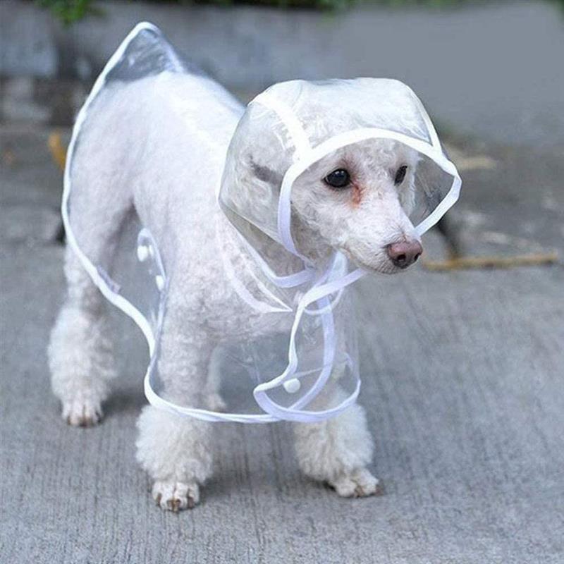 Vanntett kjæledyr regnfrakk valp bamse stor hund regn ut klær gjennomsiktig regnfrakk pustende lett hund regn poncho