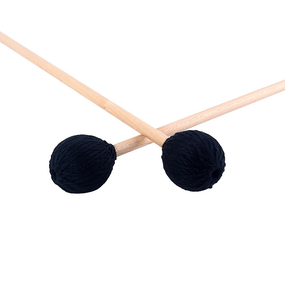 Varillas de tambor de madera de cabeza suave, accesorios de instrumentos de percusión, accesorio de equipo de música, 1 par