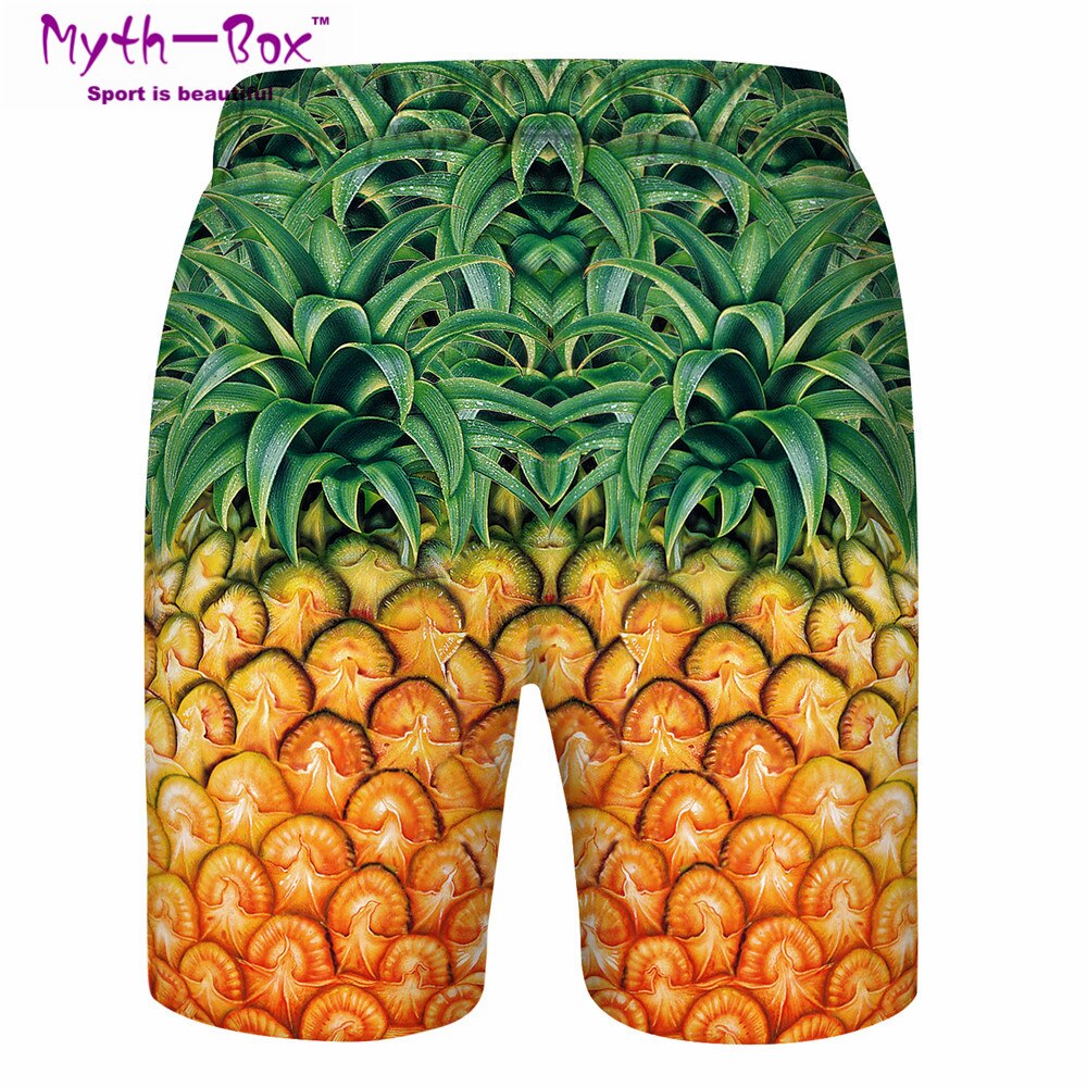 Zomer Mannen Strand Shorts Water Zwemmen Sport Broek Ananas 3D Print Surfen Shorts Mannelijke Badmode Losse Surf Board Trunks badpak