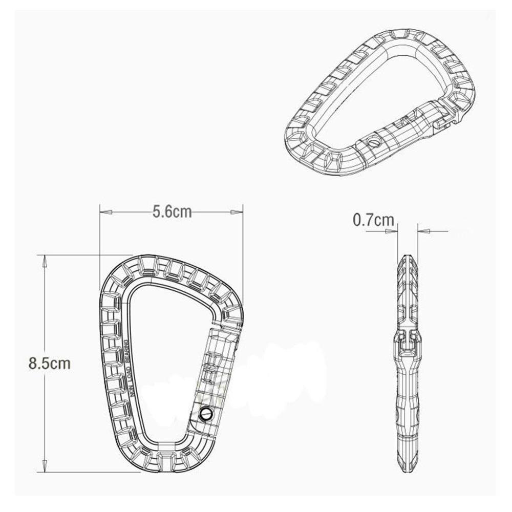 Shackle Carabiner Clip Webbing Backpack Buckle Snap climb Mountain Climbing Outdoor Hike Lock Accessories W8L9