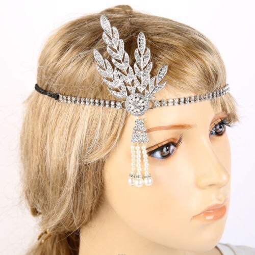 Bandeau à clapet grande Gatsby des années 1920, serre-tête de mariée avec perles Charleston, fête