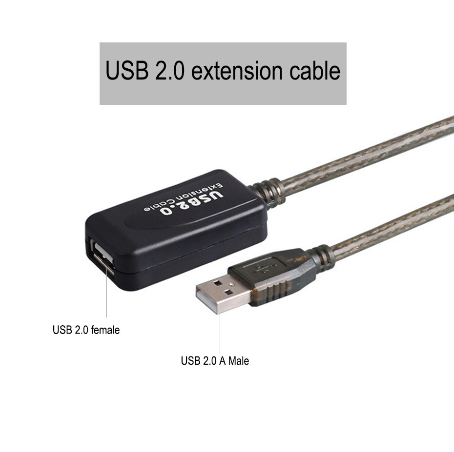Active USB 2.0/USB 3.0 extension cable cord 10m 15M 5M USB extension cable with amplifier/booster for PC laptop: 5M / USB 2.0