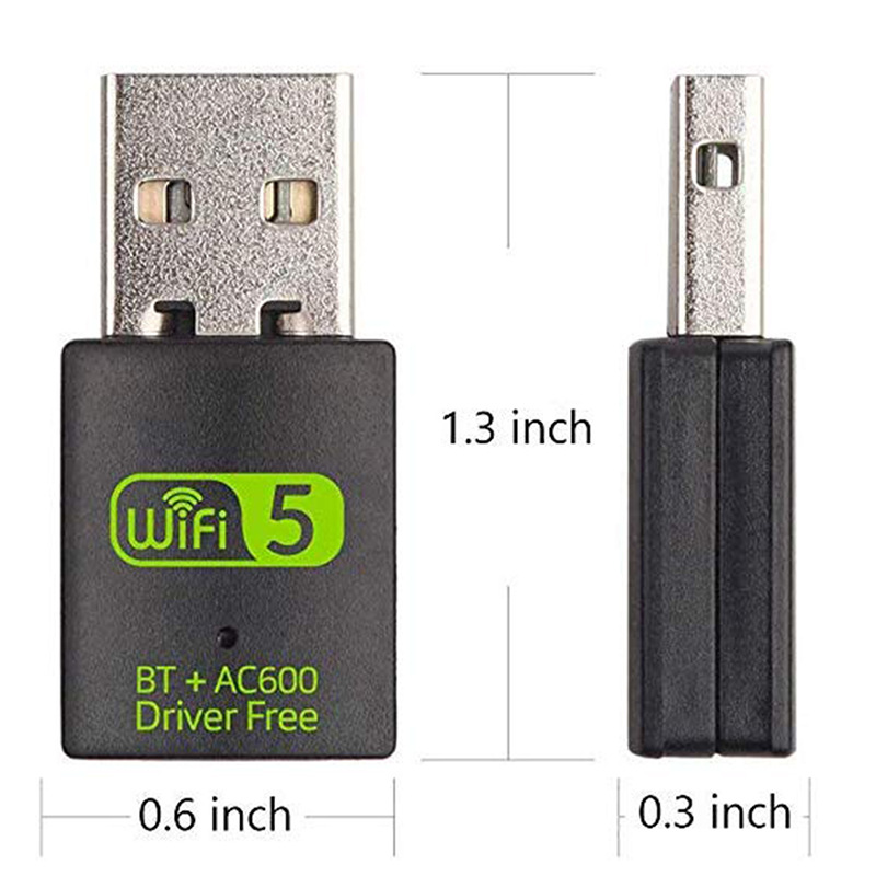 600Mbps 2.4G/5GHz USB WiFi Adapter For Bluetooth 4.2 Dual Band WiFi Dongle 802.11ac Mini Wireless Computer Network Card Receiver