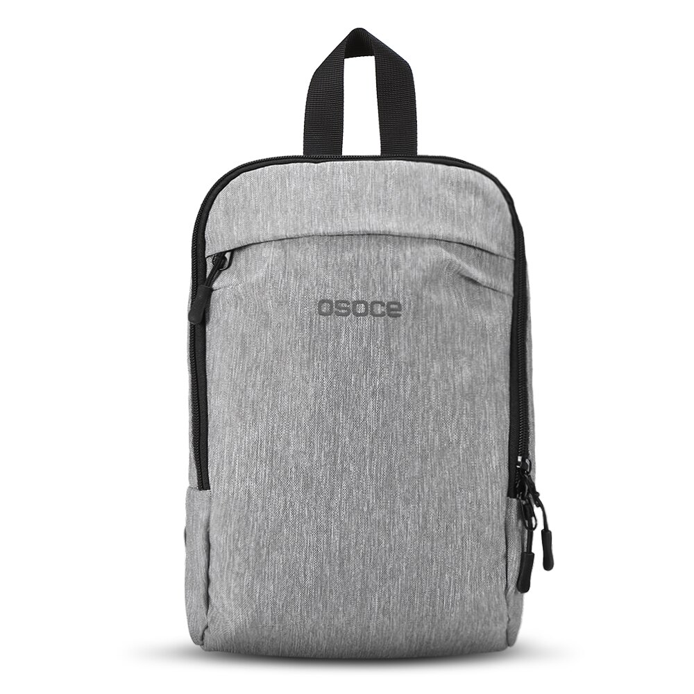 5L Waterproof Men Women Casual Shoulder Bag Anti-theft Safety Sling Bag Chest Bag Spacious Crossbody Backpack Gym Bag: Light Grey