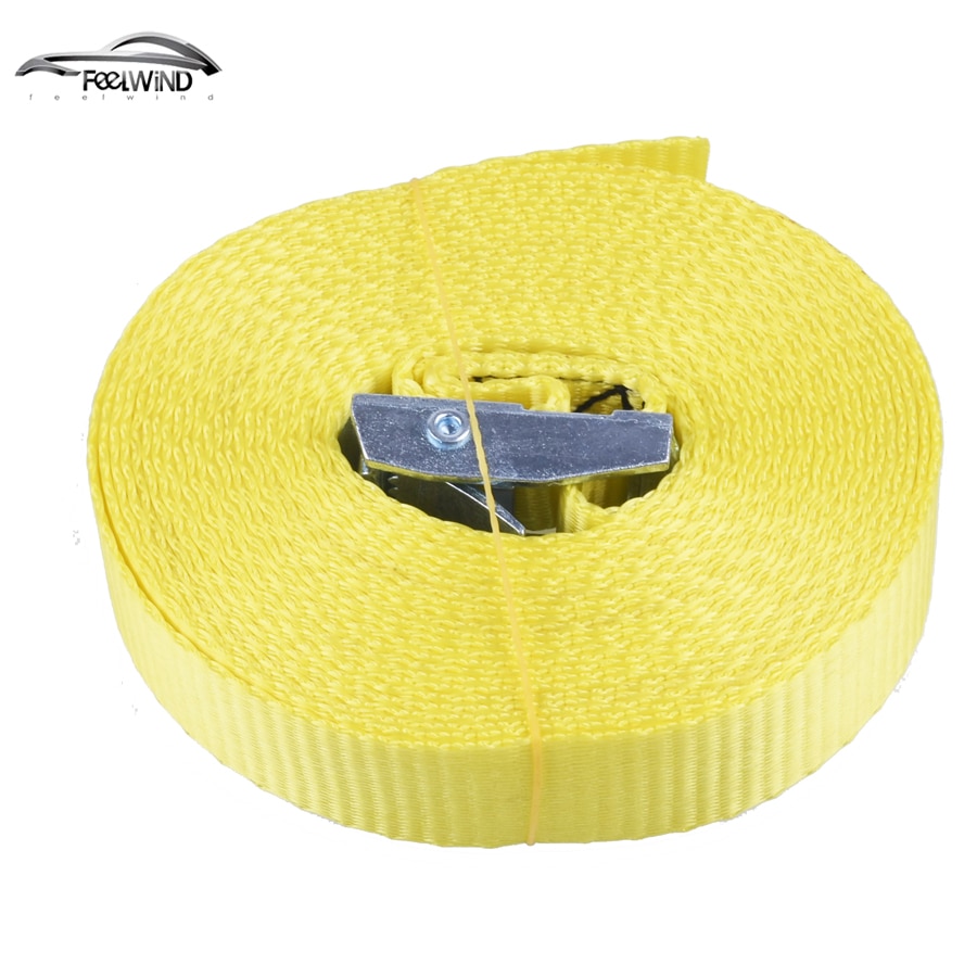 5 meter längd 2.5cm med bilspännrep spärrhake spärrband bagagerem bunden med fast last