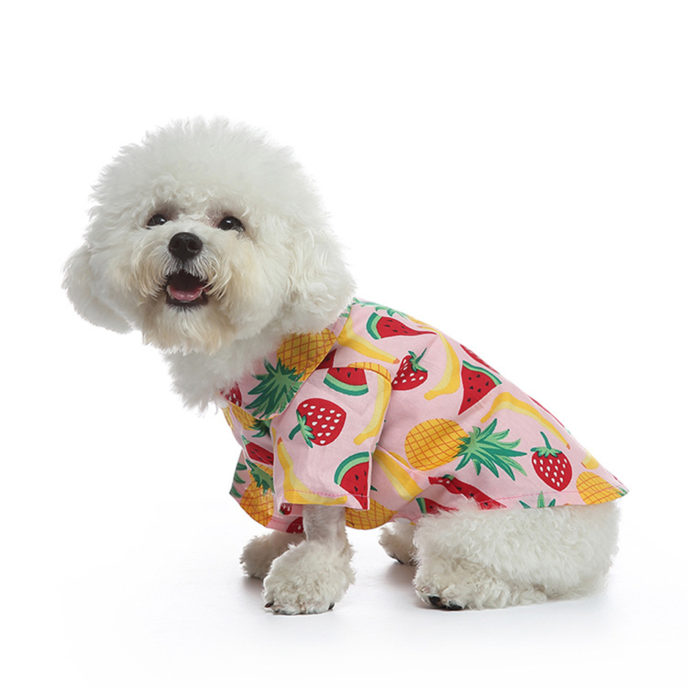 Chemises imprimées de fruits pour animaux de compagnie, T-shirt pour chien, Manteau fin, Veste pour chiot, Vêtements pour chat, Tenues pour petits chiens, Tenues de Schnauzer