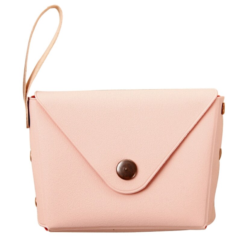 LJL-Candy Pu Coin Purse Small Key Wallet Handbag Children's Coin Wallet: Light pink