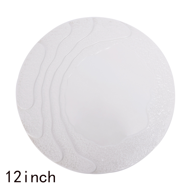 Chinese Style Model Room Restaurant Tableware Set Black And Gold Dining Table Display Set Embossed Flat Plate