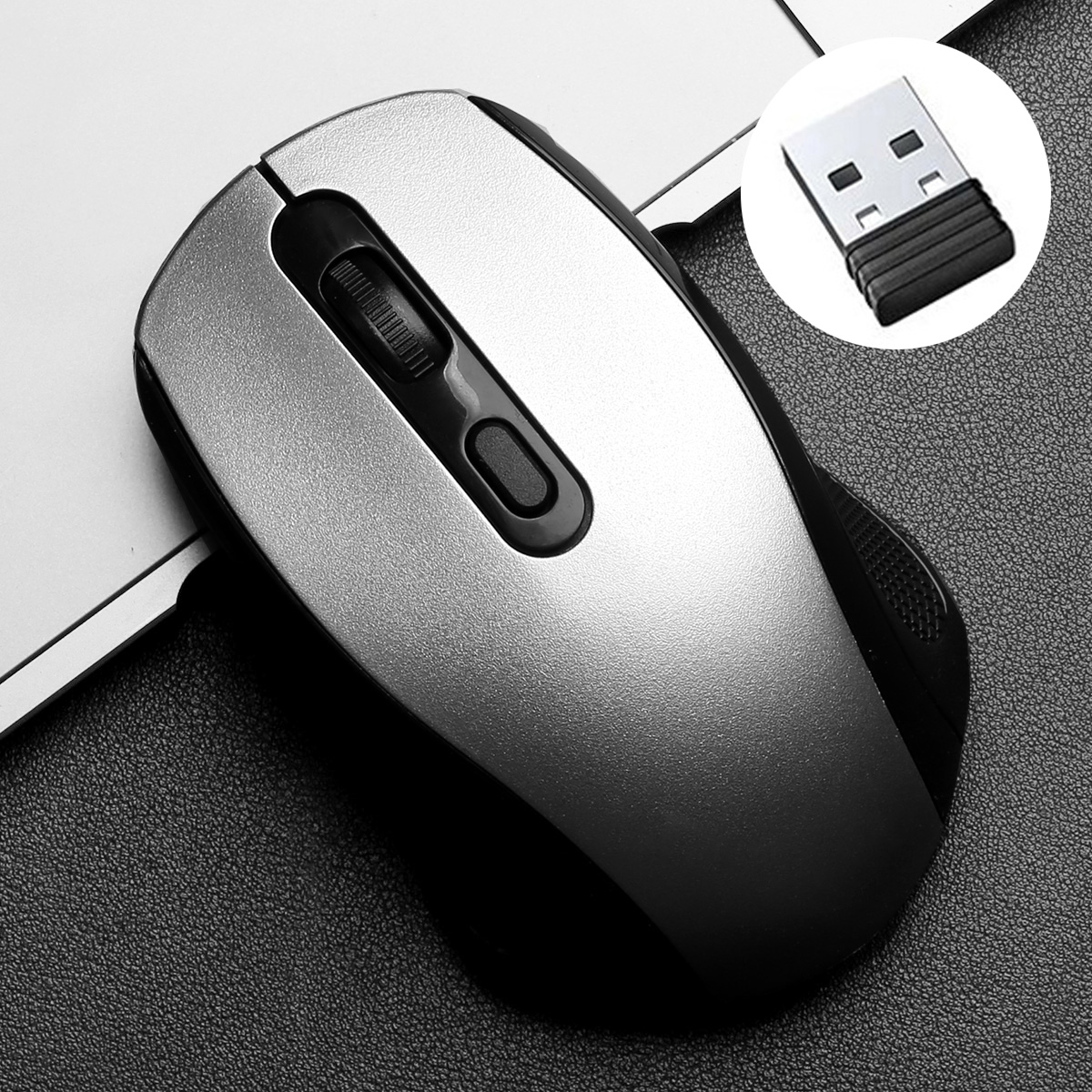 Trådløs gamingmus med usb-modtager 2.4g trådløs mus 1600 dpi optisk sensor til bærbar computer/win/mac gamermus til computer: Himmelblå