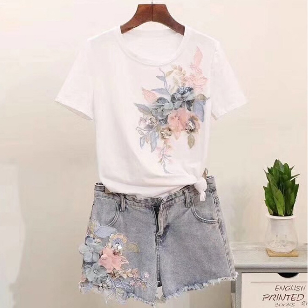 Blomst broderi patch applique tøj t-shirt hat syning badge søde patches på tøj diy tilbehør specielt