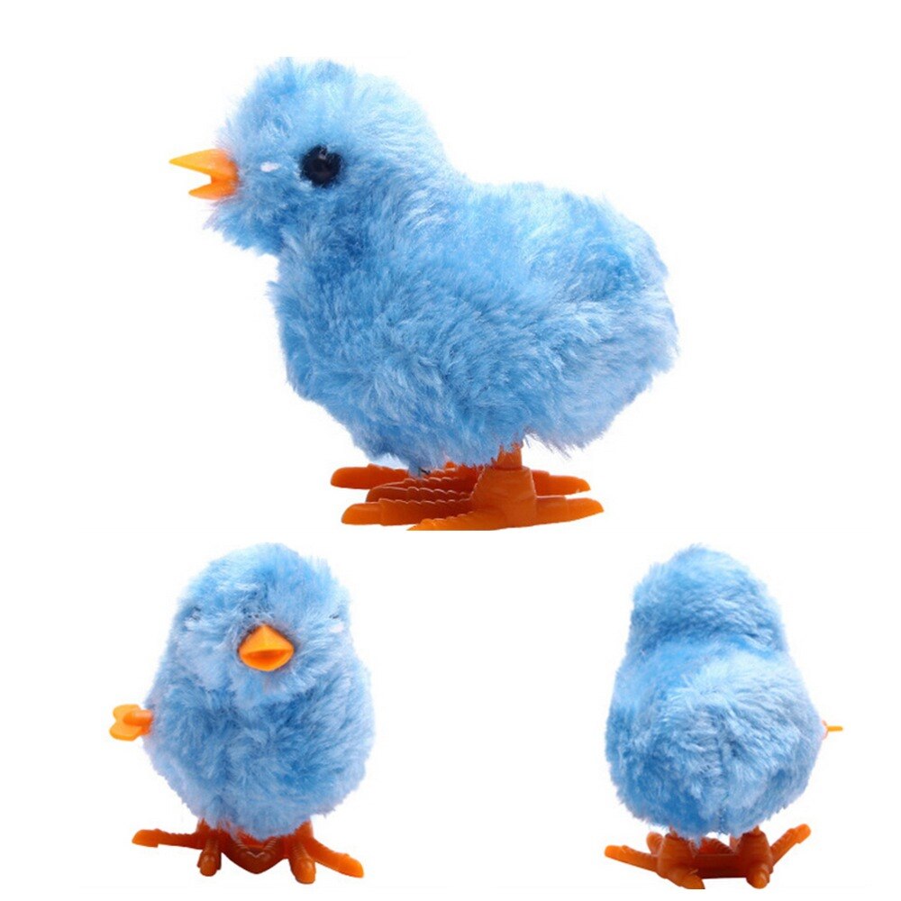 Lovely Funny Cartoon Chick Wind Up Clockwork Toys Kids Plush Wind-up Walking Toys Baby Toys Random Color