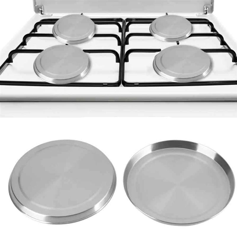 4PCS Stainless Steel Round Stove Top Cover Household Easy Clean Burner Covers Kitchen Gadget