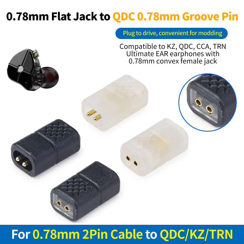 0,78 naar QDC-adapter QDC naar 2-pins QDC naar 0,78-adapter 2-pins QDC-adapter QDC 2-pins adapter QDC-adapter 2-pins 0,78 naar KZ 0,78 naar TRN