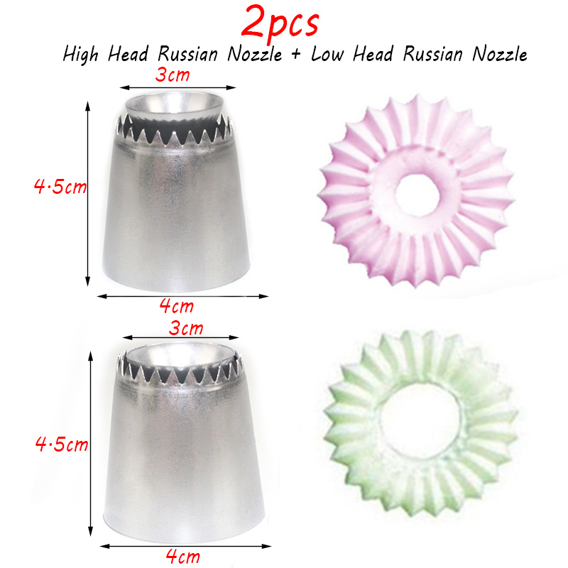 Icing Piping Nozzles Cookie Biscuit Russische Ijs Gebak Tips Cakevorm Cake Decorating Gereedschap Keuken Gadgets: hight low