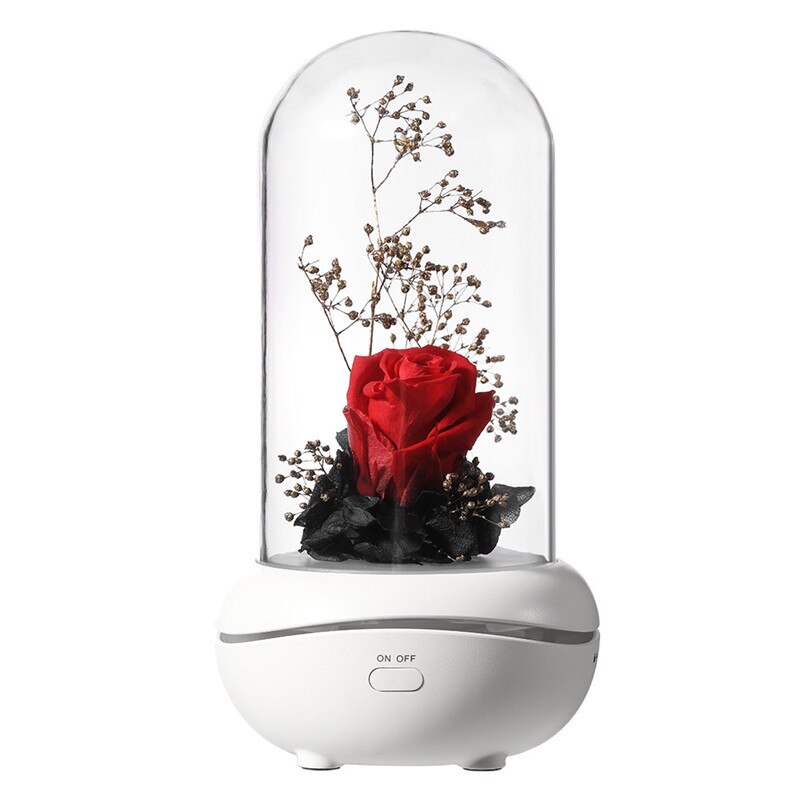 Eloole aromatherapie diffuser usb luchtbevochtiger etherische olie verspreider zonder water voor thuis led-lamp met 5 wattenschijfjes: Gepassioneerd rood
