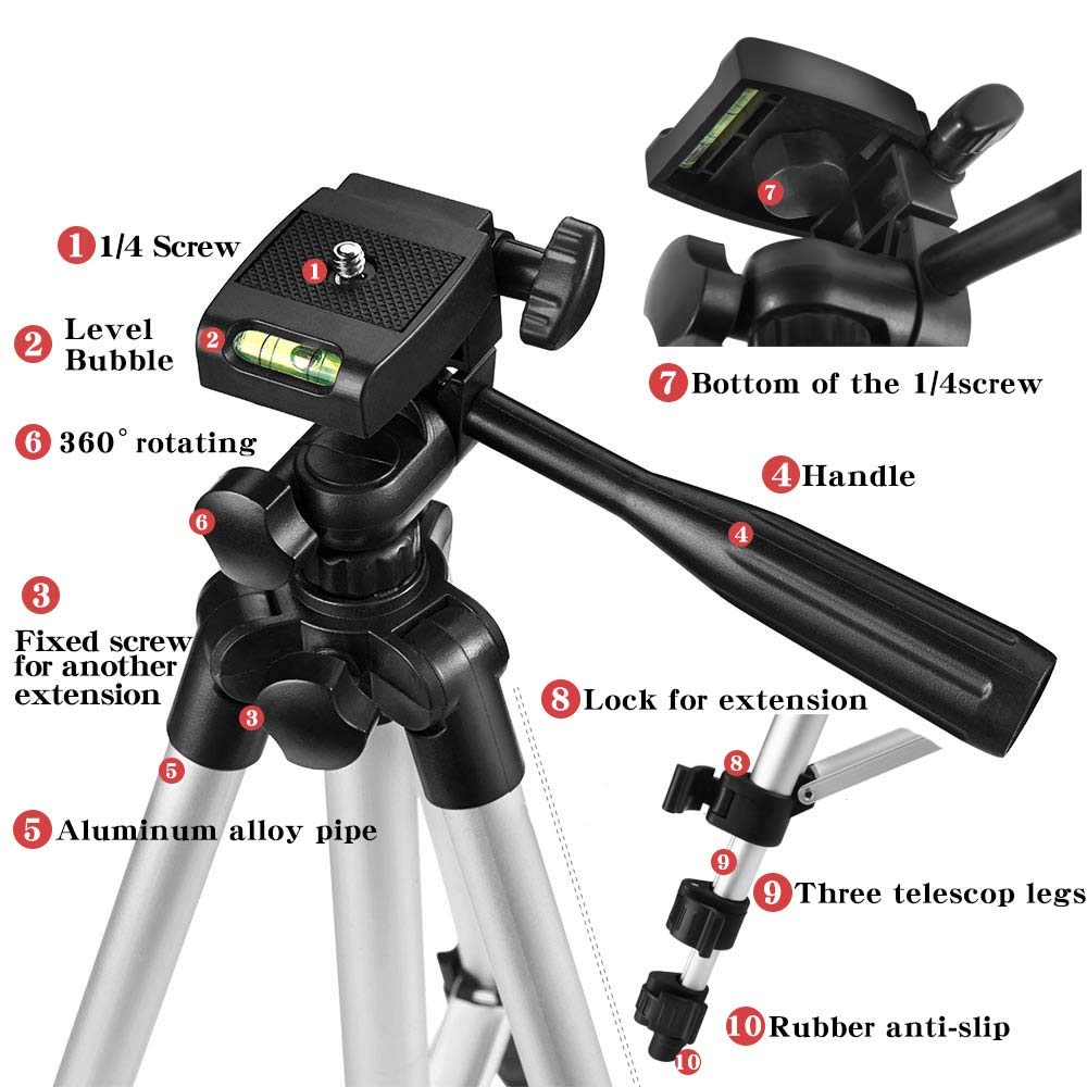 Treppiede Per Il Mobile Treppiede Della Macchina Fotografica Monopiede Cam Dslr Bastone Para Bluetooth Per La Macchina Fotografica Scatola di Foto Del Supporto Da Tavolo Smartphone Treppiede