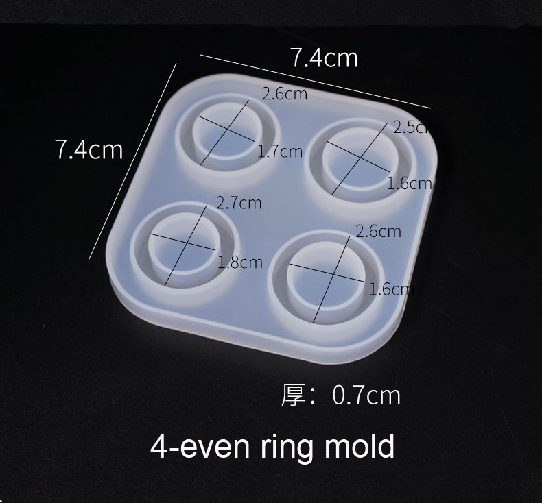 Platte Rings Mould Collection Handgemaakte Diy Sieraden Maken Ring Siliconen Mal Crystal Epoxy Mallen