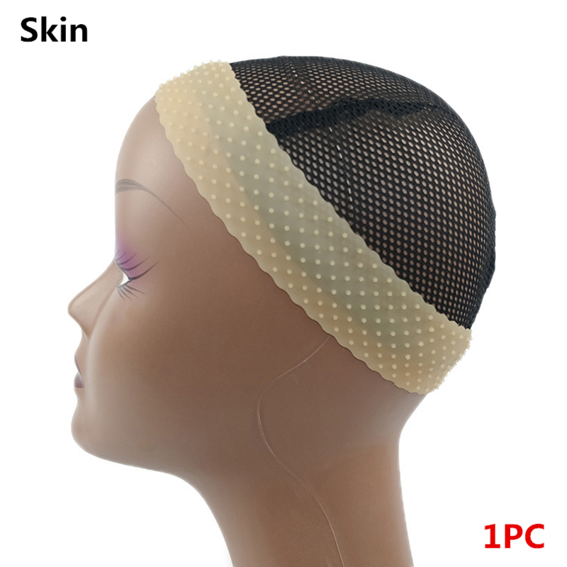 1PC No-Slip Wig Grip Band Transparent Silicone Wig Band Comfort Head Hair Band Extra Hold Wig Headband Adjustable Women Wig Band: Ivory
