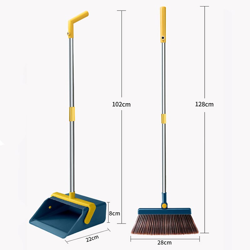JOYBOS Staub Besen &Ampere; Kehrschaufel-einstellen Aufrecht Mit Erweiterbar Besen Haushalt Reinigung Pinsel Winddicht Faltbare Magie Besen JBS20: 128cm