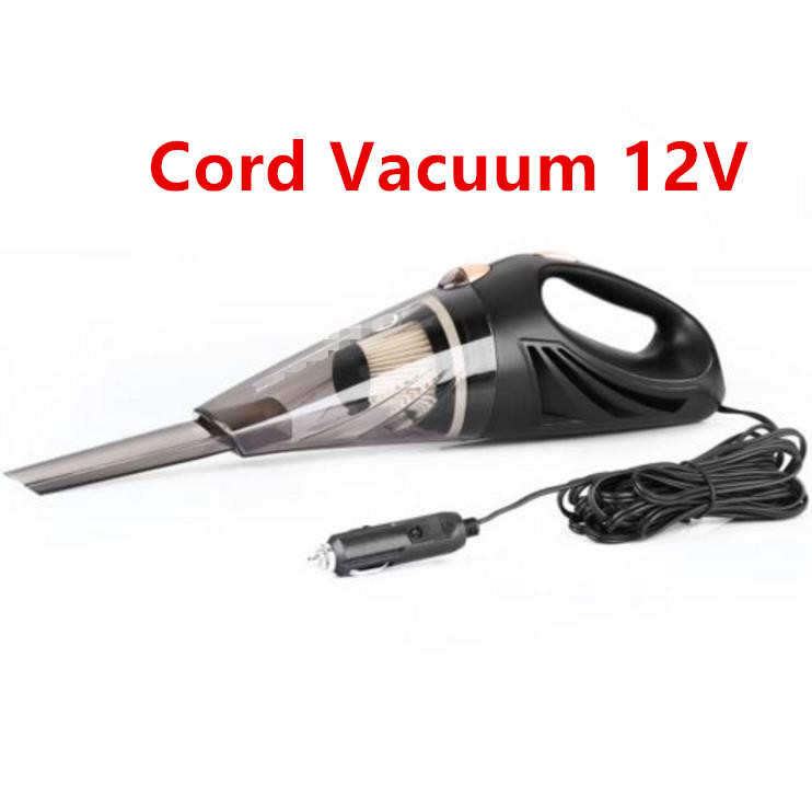 4800pa Strong Power Car Vacuum Cleaner 120W with Handbag 4.8KPA Cyclonic Wet/Dry Auto Portable Vacuums Cleaner 2 HEPA: Cord 12V Vacuum