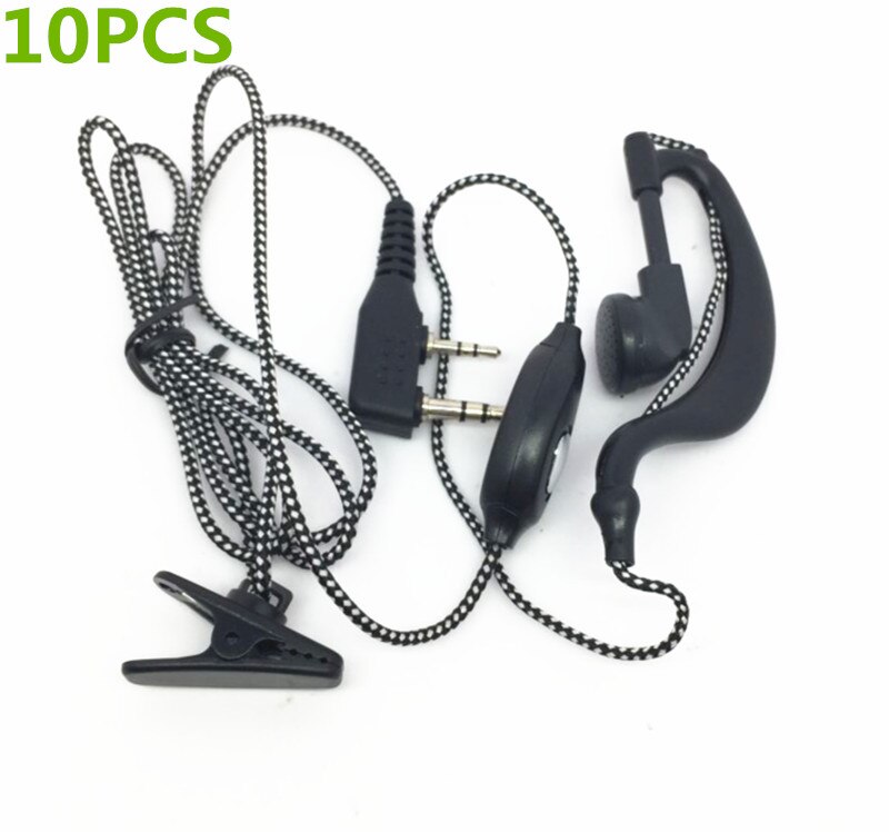 10 sztuk z drutu, czarny słuchawki robić obsługi Kenwood TK2107 TK3107 TK278 BAOFENG UV-5R Wouxun KG-UVD1P TYT