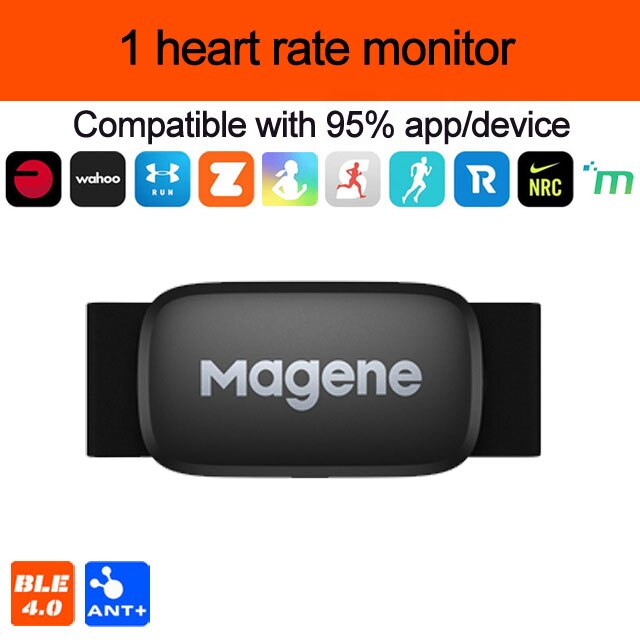 Magene – capteur de fréquence cardiaque H64, sangle de poitrine, Bluetooth 4.0 ANT +, exercice, ceinture de fréquence cardiaque, Fitness en plein air, audition: Set 6
