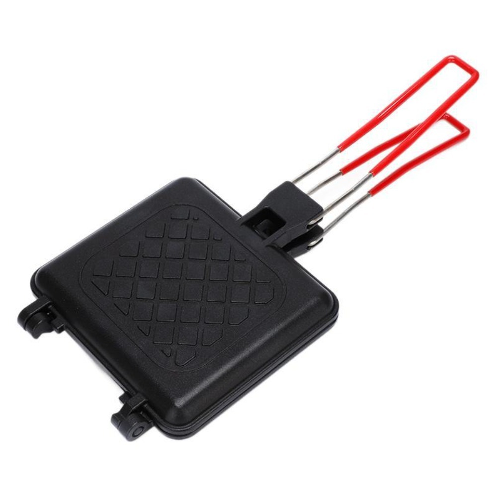 Double-Sided Outdoor Folding Sandwich Grill Pan Heat-resistant Non-Stick Sandwich Maker Detachable Bread Heating Pan Pancake: Default Title
