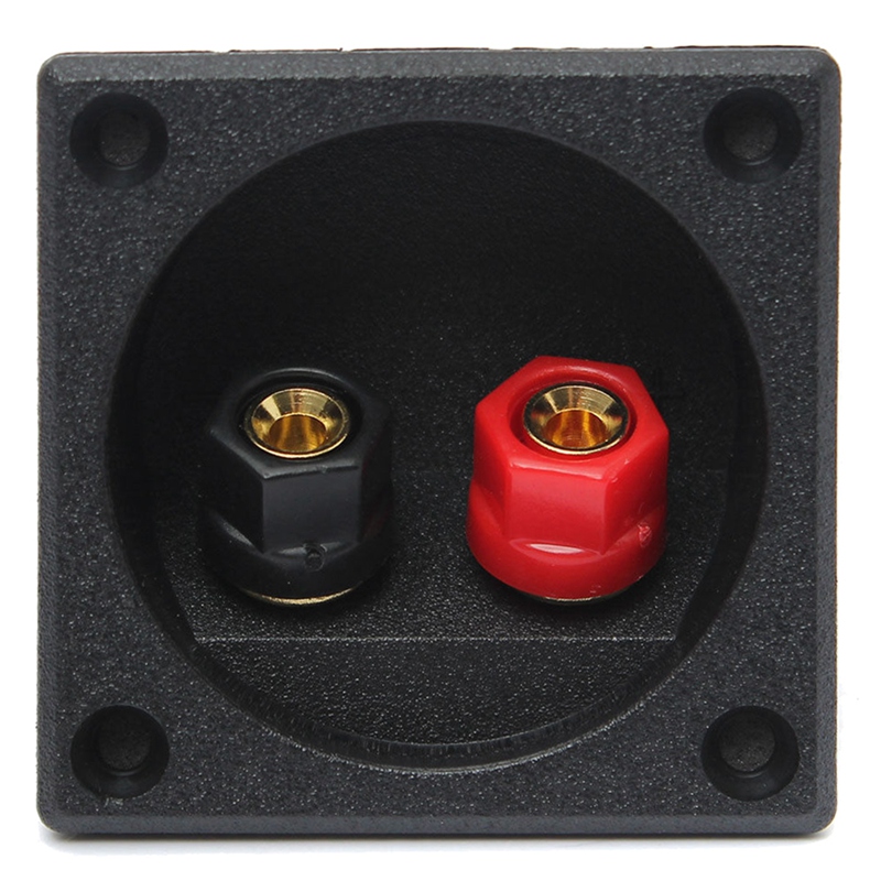1X Square Board Binding Post Speaker Box Terminal Cup Wire Cable Box Connector &amp; 50X Spade Electrical Crimp Connector Termin