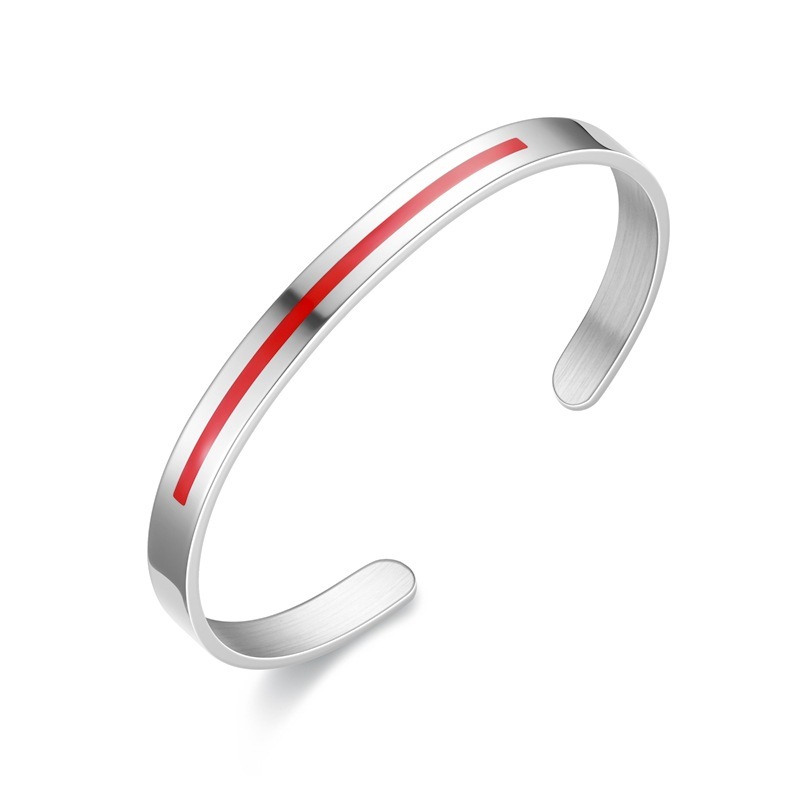 2022 Fashion C Shape Bangle Bracelet uomo donna apertura larghezza 6mm bracciale in acciaio inossidabile per uomo donna gioielli regalo: 2