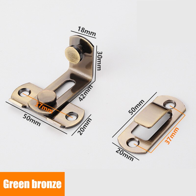 Stainless steel bronze right angle bend lock easy to assemble bolt stainless steel door buckle cabinet stainless steel lock: Option 4