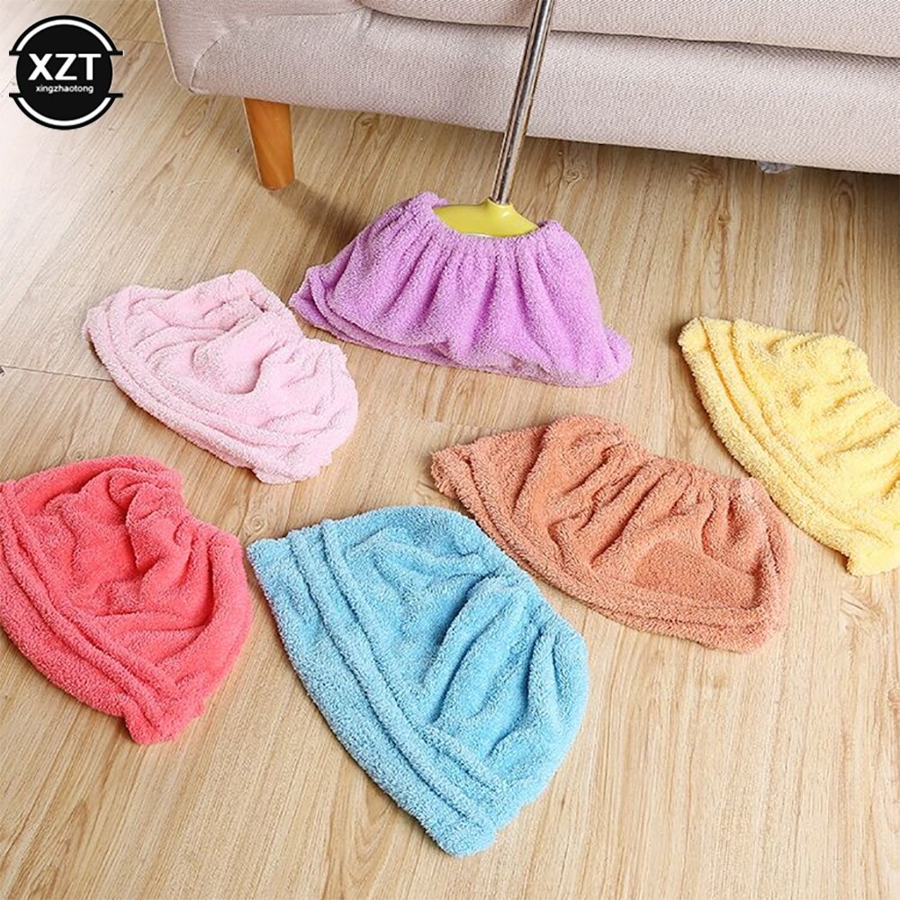 Balai serpillière multifonction en velours de corail, avec microfibre absorbante réutilisable, accessoires de nettoyage ménager