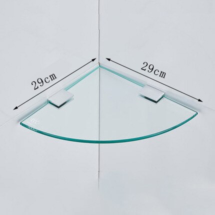 Bathroom glass shelf corner tripod bathroom corner shelf storage shelf kitchen shelf bedroom shelf: 29cm