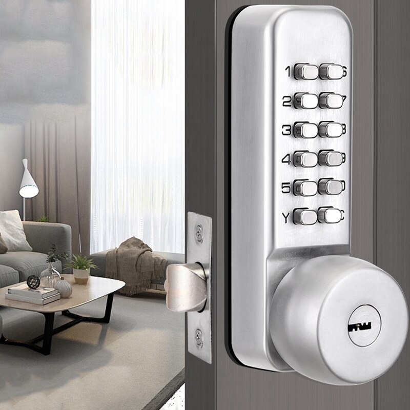 Mechanical Password Door Lock Home Office Room Door Lock Anti-Theft Door Password Key Dual-Use