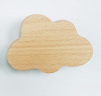 Nordic wood bond de sterren de maan wandhaak wandkapstok punch gratis houten veranda wandhangers: De wolken
