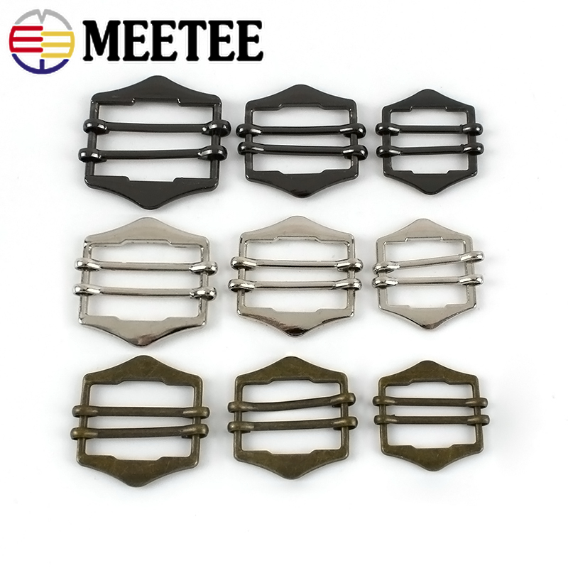 5pcs 20/25/30mm Double Metal Buckles for Backpack Webbing Adjustable Bag Buckle Clasps Pin Buckle DIY Crafts