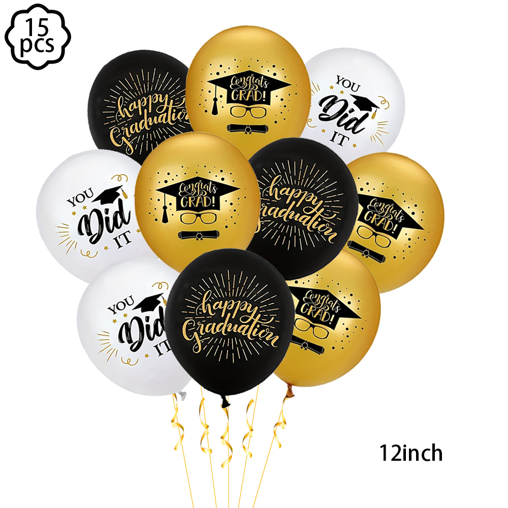2025 Afstuderen Themafeest Taart Decor Taart Toppers Afstuderen cap Groet cupcake Decor toppers Afstuderen Feestdecoratie: Dark Gray